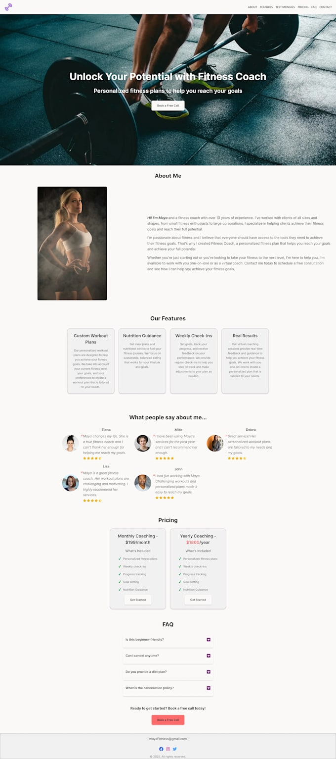 develop a responsive landing page using react