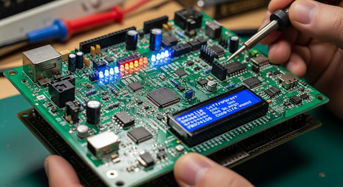 help you with electronic pcb design and firmware project