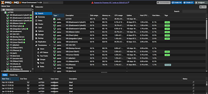 setup proxmox infra, firewall, and backup architecture