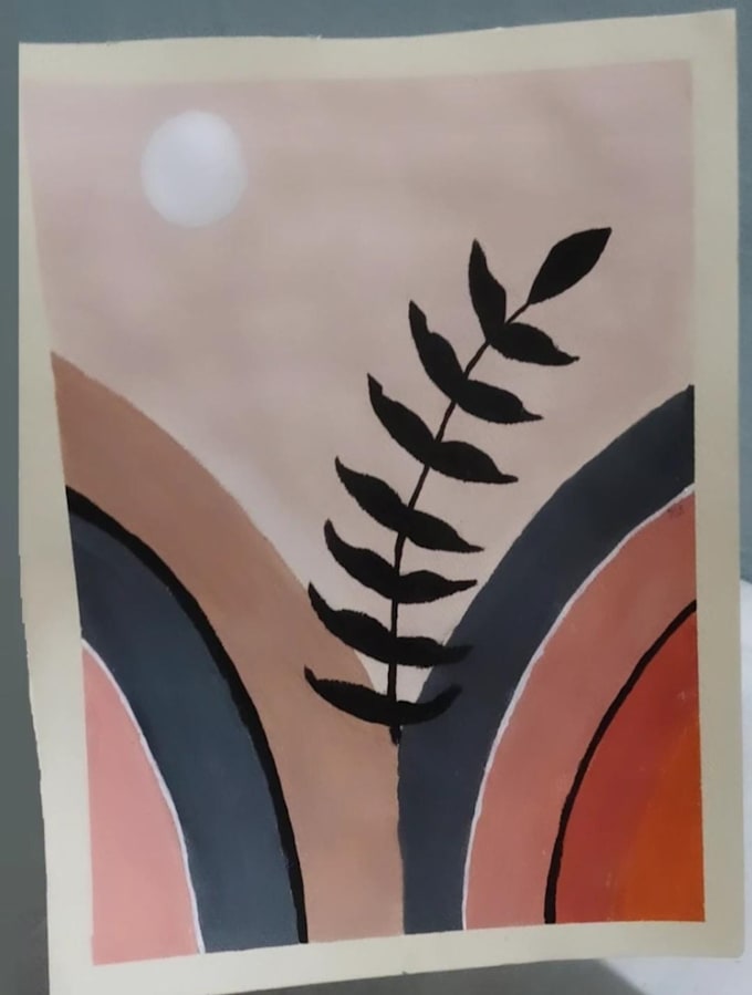 create a unique custom boho style canvas painting for you
