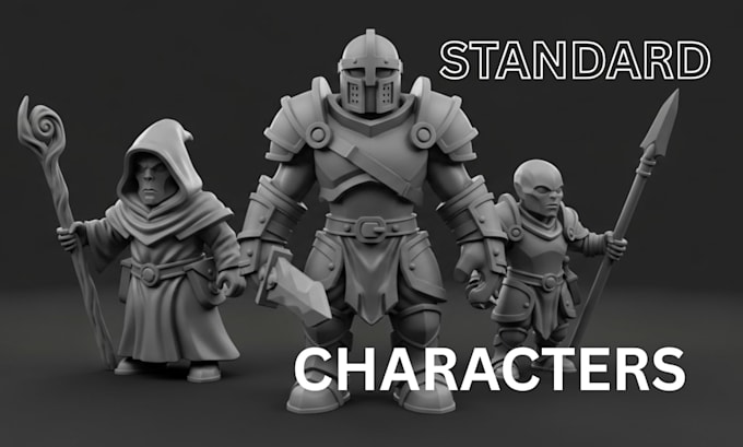 sculpt 3d tabletop character modeling miniature models 3d statue for 3d printing
