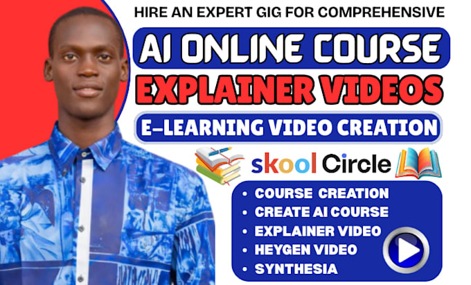 create ai online course elearning explainer video course as a video presenter