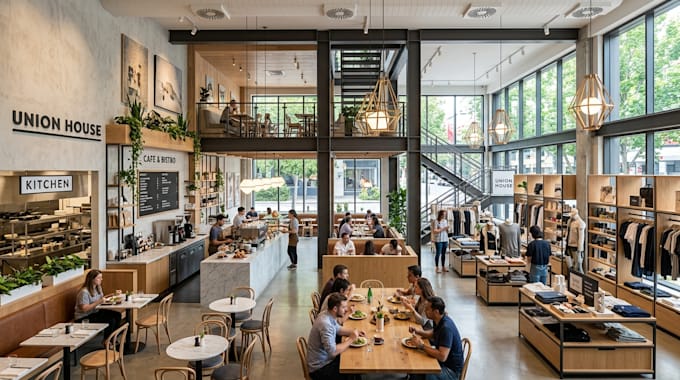 design modern retail store shop interior restaurant  cafe architectural layout