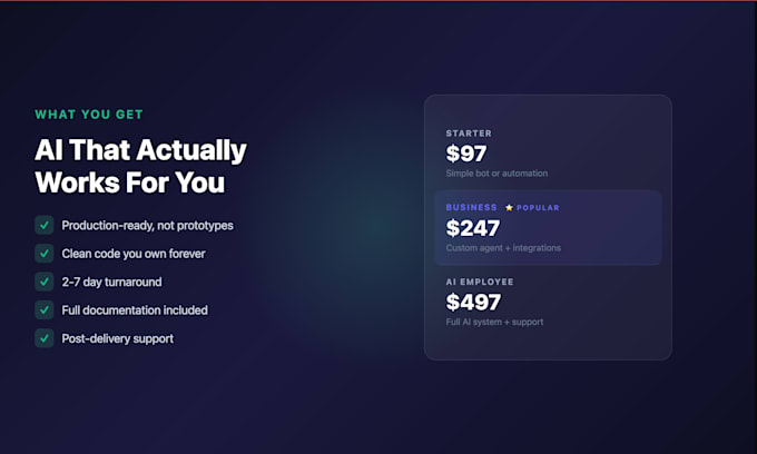 build you a custom ai agent or automation that works 24 7