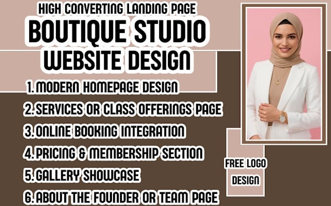 boutique studio website yoga studio website pilates studio website beauty studio
