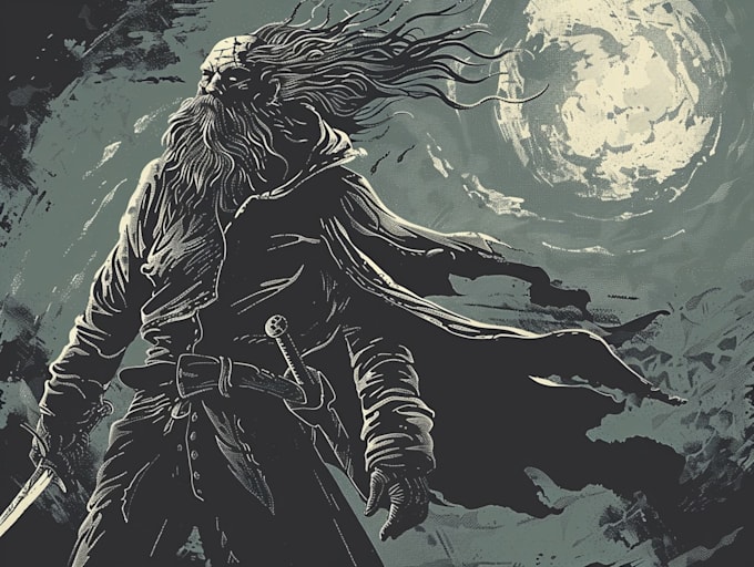 create stunning linocut or woodcut style illustrations