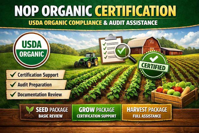 provide nop organic certification,usda compliance consulting