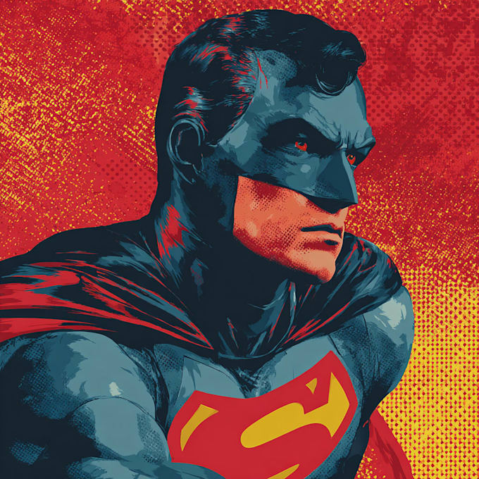 design an amazing superhero pop art