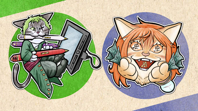 cat stickers based on funny memes