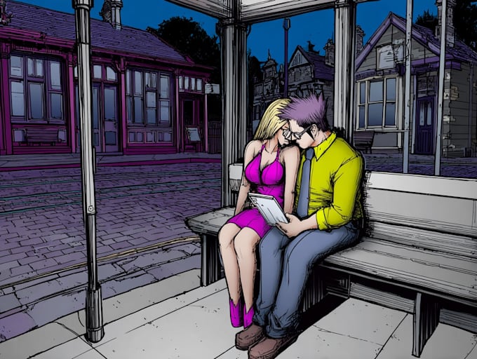 draw comic book illustration, comic illustration, comic book page