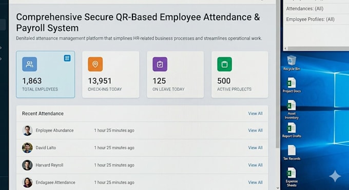 create secure qr attendance system with payroll automation
