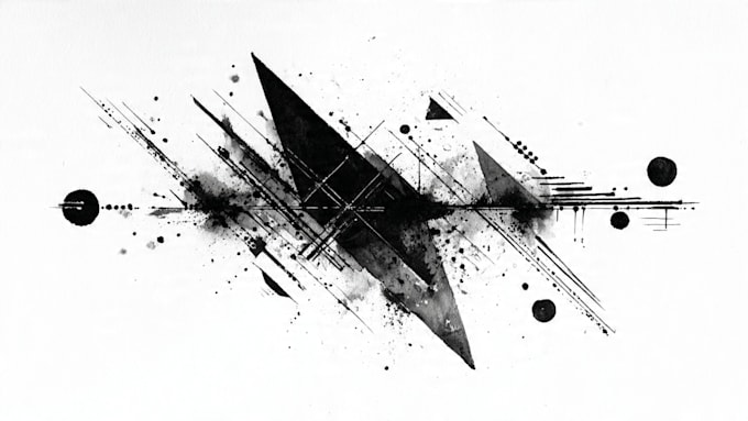 custom an abstract black tattoo design