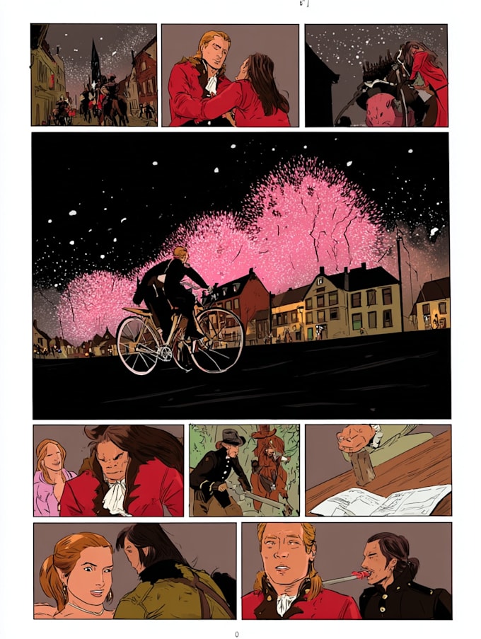 draw professional comic book illustration, comic page, and sequential art