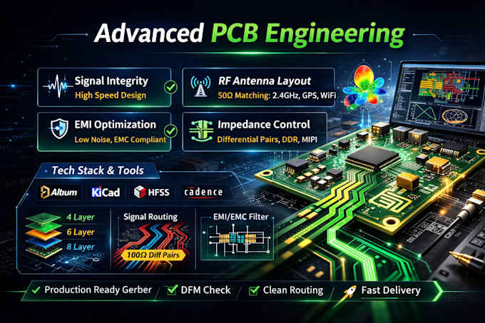 design professional pcb layout with emc and rf consideration