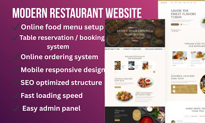 wordpress website for a restaurant