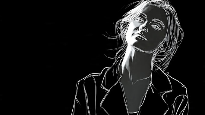 draw your minimalistic portrait in outline