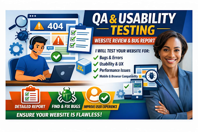 do QA testing, usability testing and website review for you