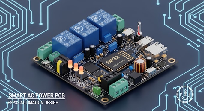 develop smart ac power controller pcb esp32 iot wifi switch