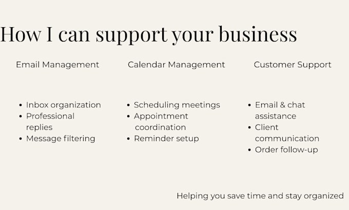 be your virtual assistant for email and calendar management