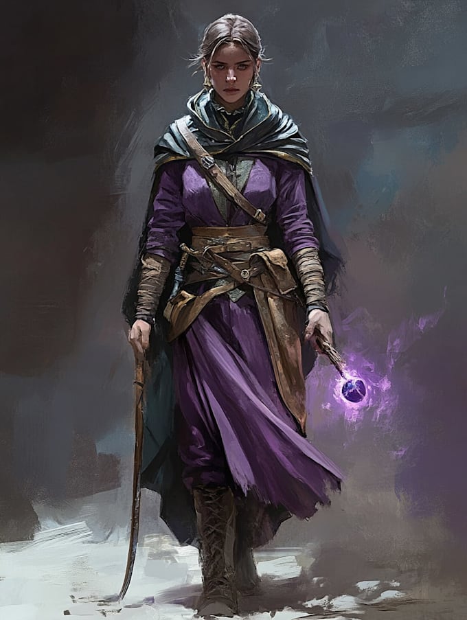 paint your dark fantasy character illustration