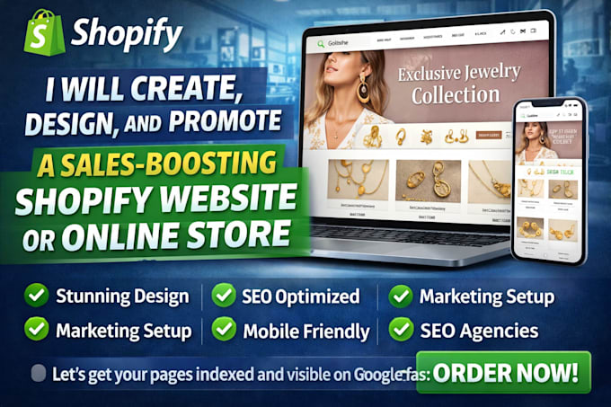 design shopify store, build dropshipping website, and customize shopify store