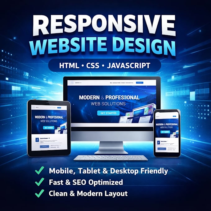 design and develop a modern responsive website using HTML CSS javascript