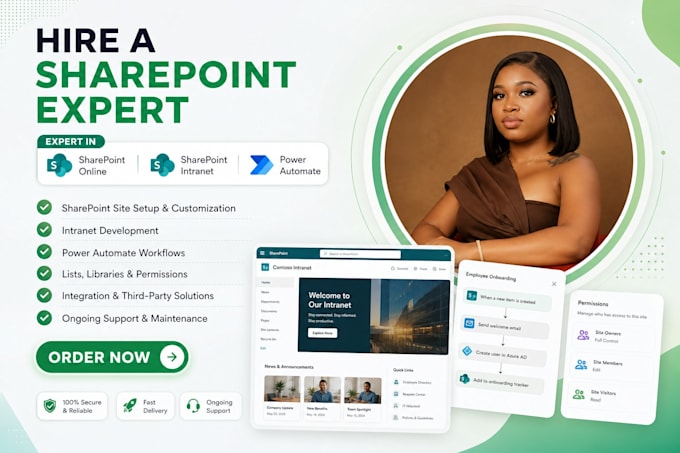 create sharepoint intranet portal, microsoft, power automate, powershell