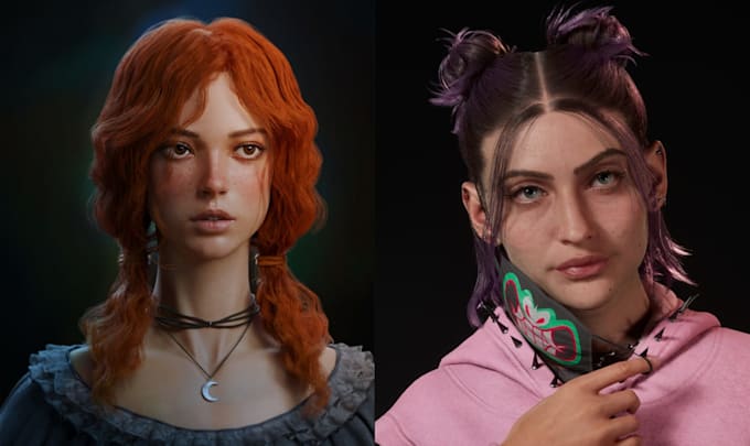 realistic 3d game character stylized 3d character model for unity unreal engine