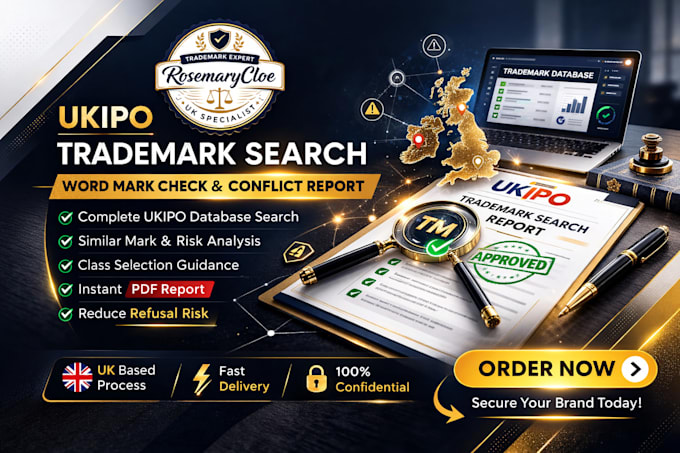 do ukipo trademark search word mark check and conflict report UK