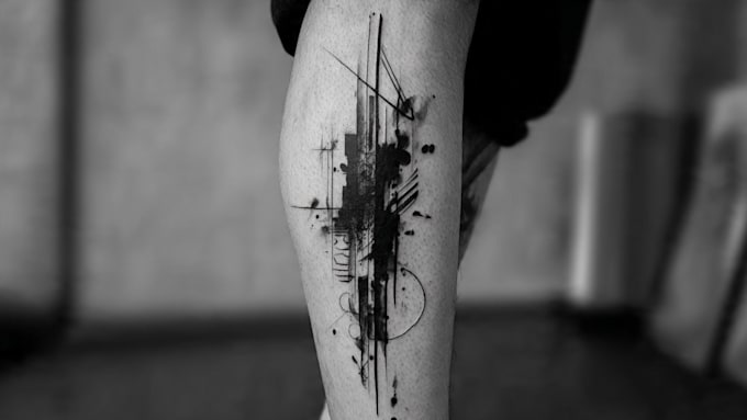 custom an abstract black tattoo design