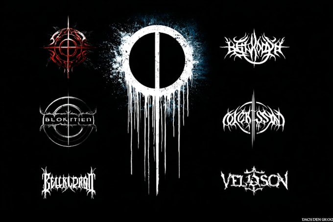 create gothic, black metal, death metal font logo