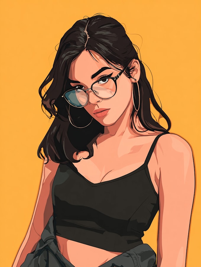 do cute disney cartoon portrait