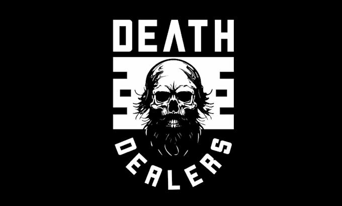 draw custom skull and skeleton art for tshirts and logo