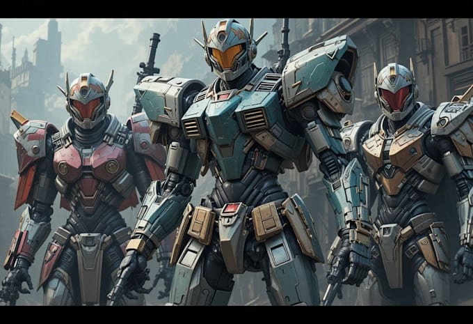 illustrate your mecha, robot and armored characters
