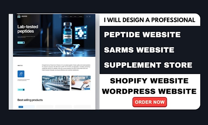 create collagen peptide website, body building beauty nootropics website