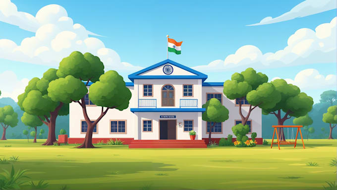 create professional 2d cartoon background for animation