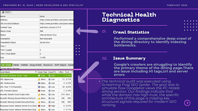 do professional technical SEO audit and fix website errors