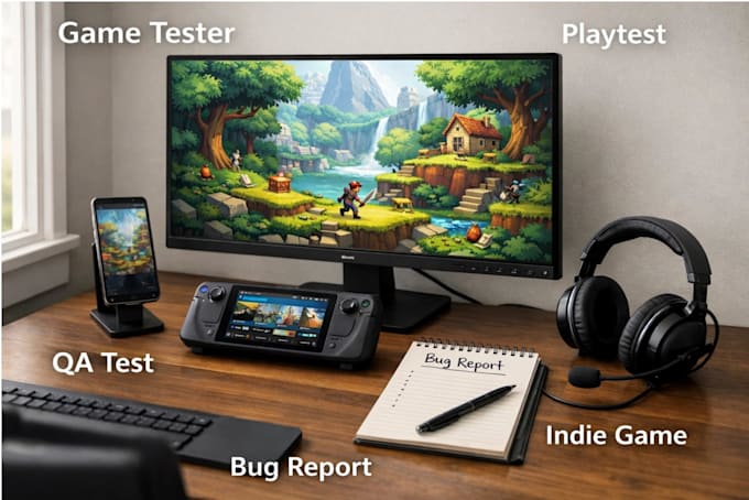 be your dedicated game tester QA for PC mobile steam