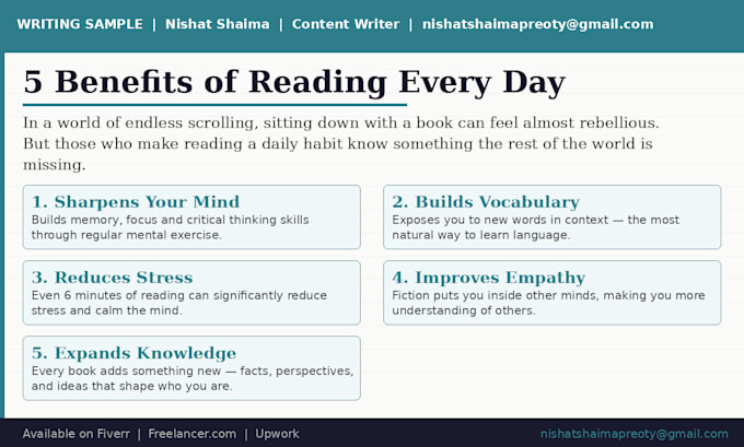 write engaging blog posts and articles for your website