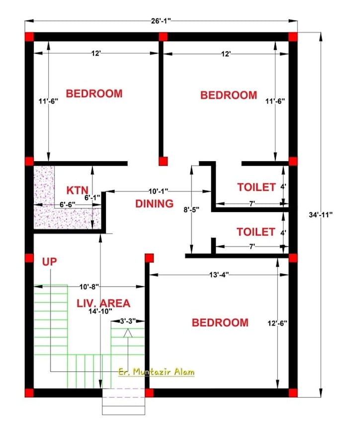 draw professional 2d and 3d house plan in autocad