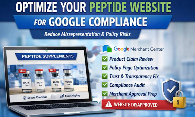 fix compliance issues on your peptide supplement website