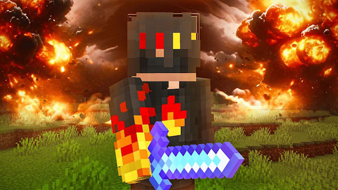make a professional minecraft youtube thumbnails design