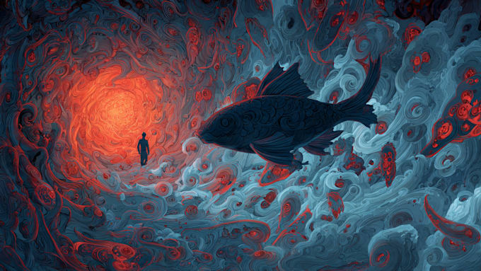 paint a digital abstract art illustration