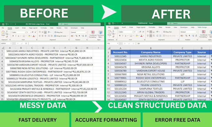 clean and organize your data in excel quickly and accurately