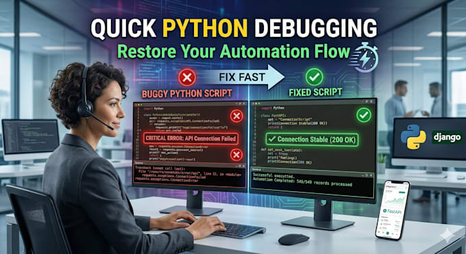 fix python bugs in your automation script