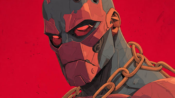 create concept art superhero character design for comics