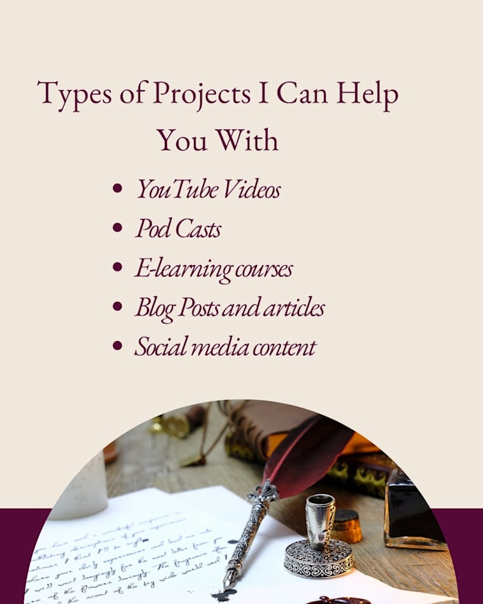 help writing for educational and storytelling content