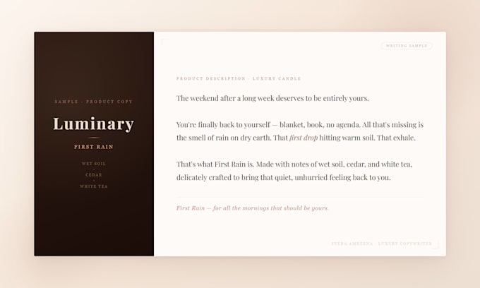 write product descriptions for your shopify, etsy or beauty brand