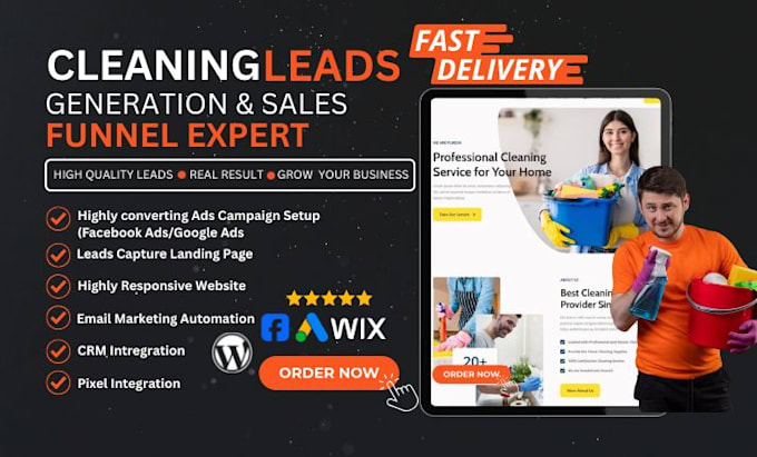 janitorial cleaning leads office cleaning landing page chimney cleaning website