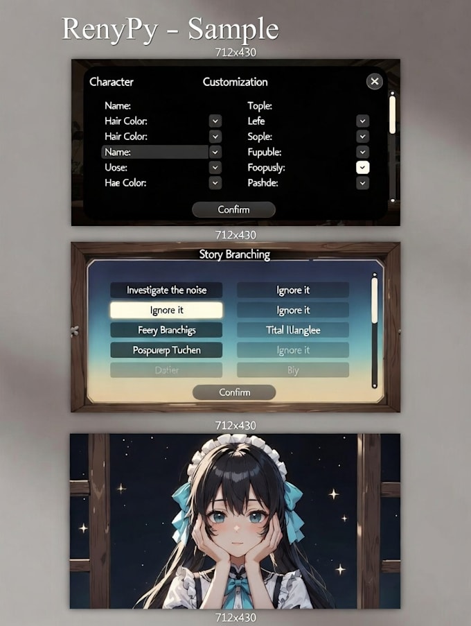 code your renpy visual novel with branching stories and gui